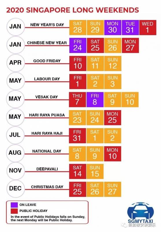 新鲜出炉！2020年新加坡地表最强拼假指南