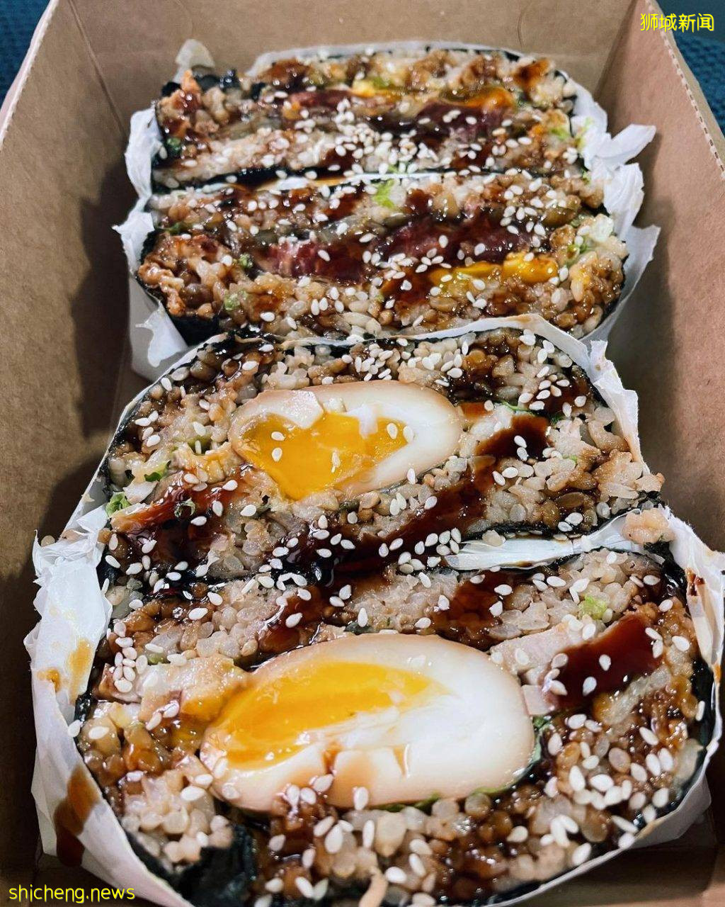 居家新发现!日式Onigirazu米饭卷、流心溏心蛋超诱人😍懒人早午餐首选、全岛外送中🛵