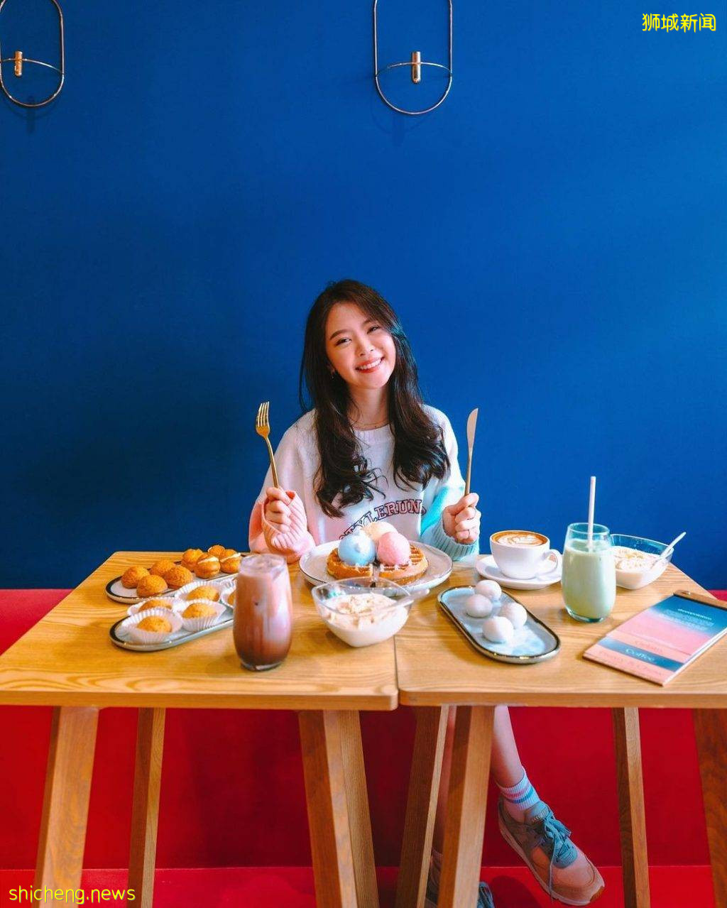 Kampong Bahru新店“Three Point Two”💓溫馨粉藍配色+意式冰淇淋+榴梿甜品，偷走你的少女心📷