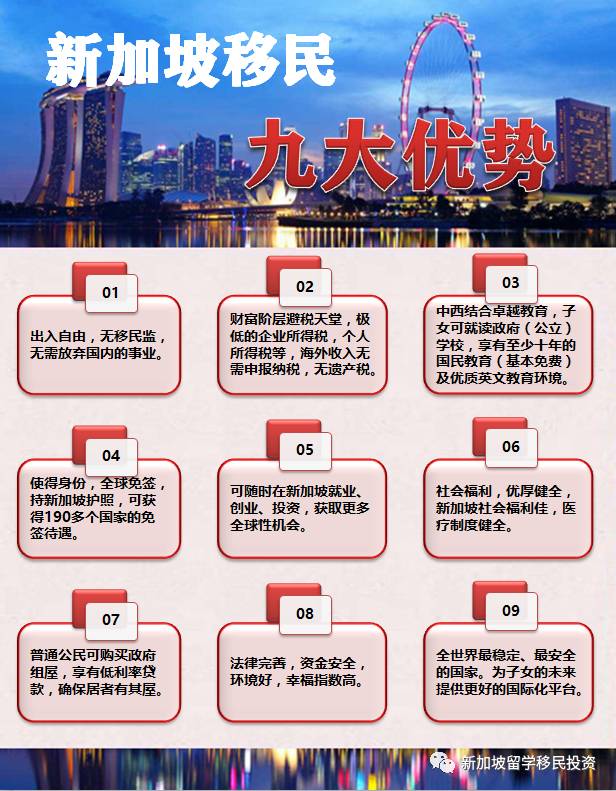 【移民資訊】新加坡移民優勢和方式彙總