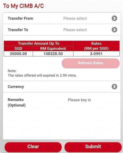 要新币换马币,真的可以去申请CIMB Bank (号称汇率真心高,而且没手续费)