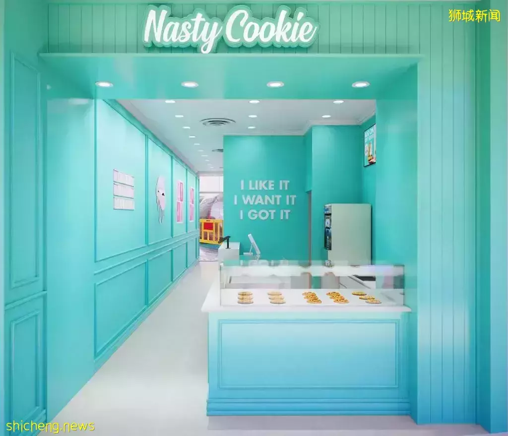 Nasty Cookie新分行落在怡丰城!艺术博物馆主题风格,延续蒂芙尼蓝经典色,快来打卡吧🍪
