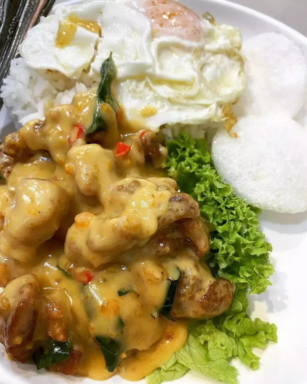 终于找到了!新加坡最好的咸蛋鸡丁饭🤤 咸蛋酱慢到要溢出来!超大一份只要S$5.90💥