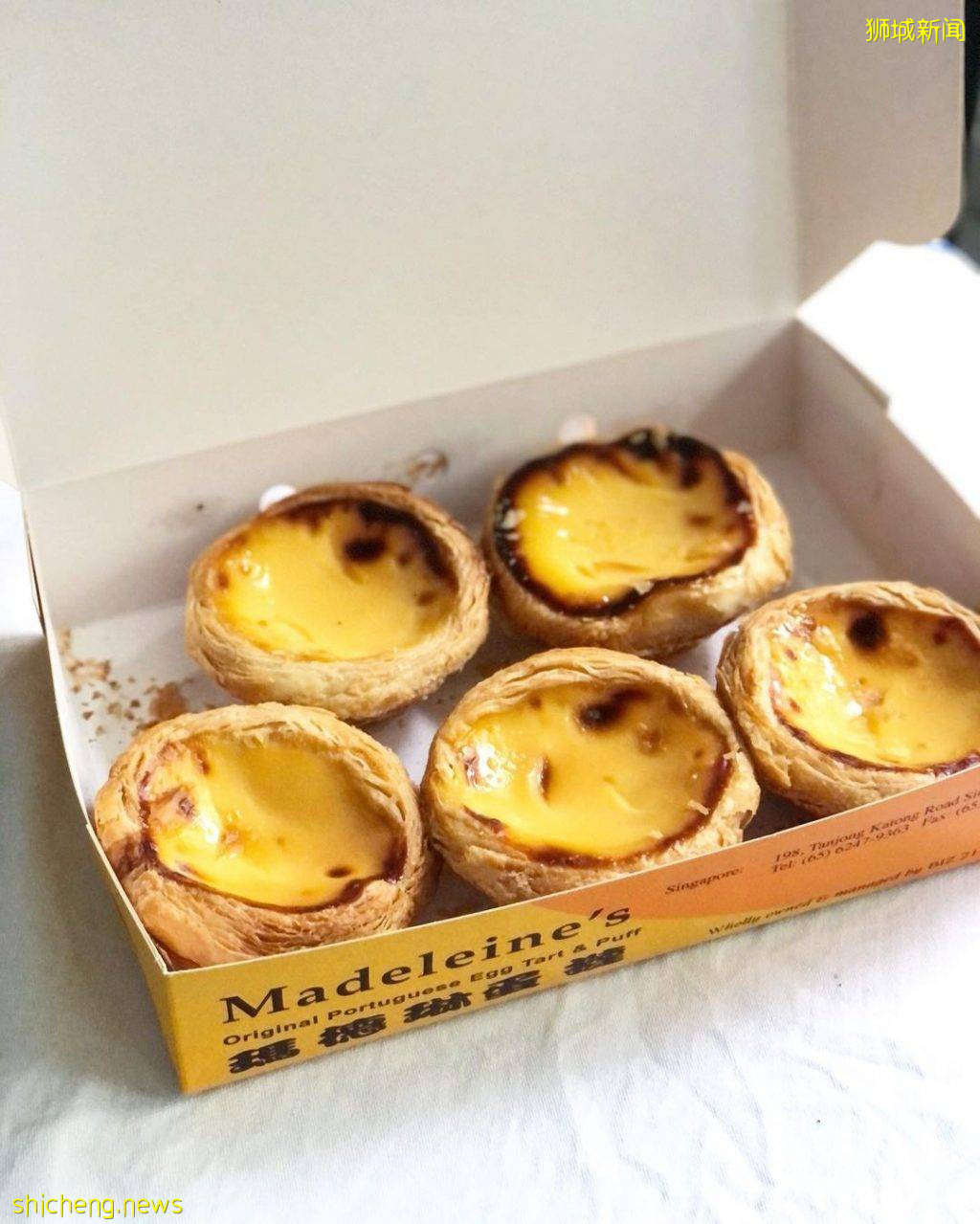 新加坡独创玛德琳蛋挞🤤 葡式蛋挞专卖店!皮酥蛋嫩、口感超惊艳💯 三个只要S$2.80