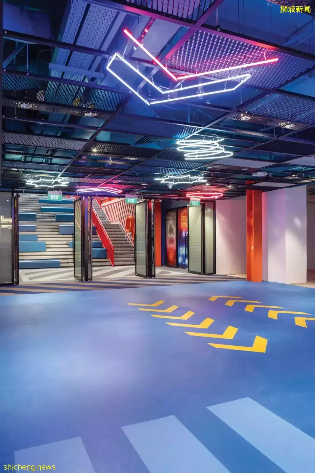 新加坡老商場改造,用工業霓虹升級視覺地標