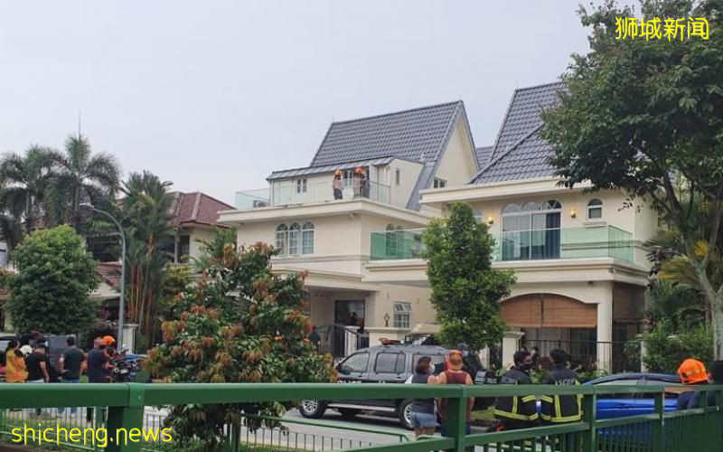 青年情绪不稳 反锁危坐洋房窗外 警方与民防到场救援