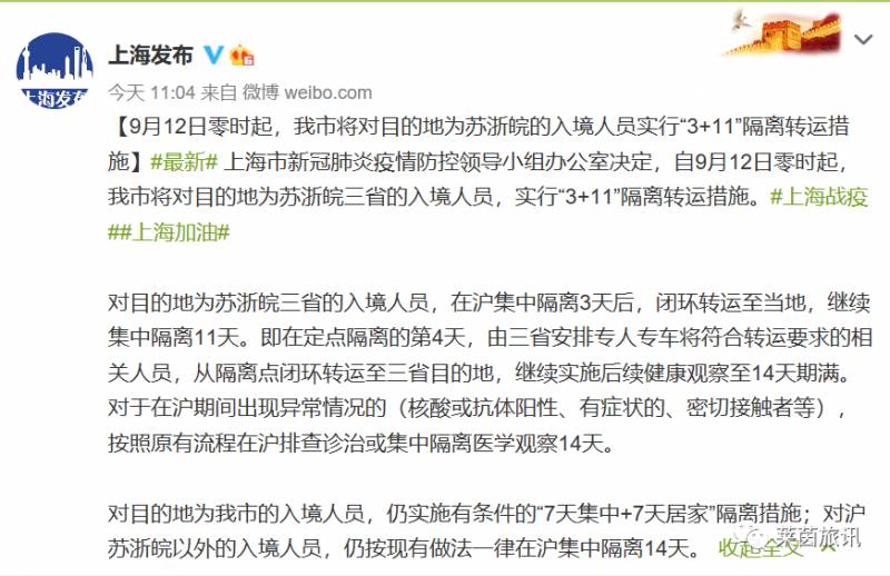 新加坡新增87例!上海入境政策改變,目的地蘇浙皖僅在滬隔離3日