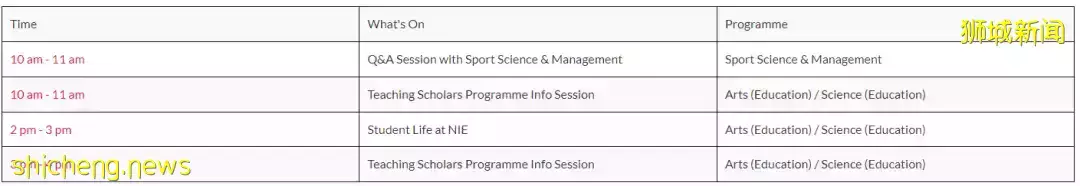南洋理工大學線上校園開放日就在今天
