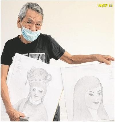 退休阿叔就地取材 枯枝野果变成画