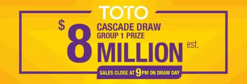 TOT0今日头奖滚至800万新元‼️ 有买有希望!说不定你今晚一夜暴富了呢😎