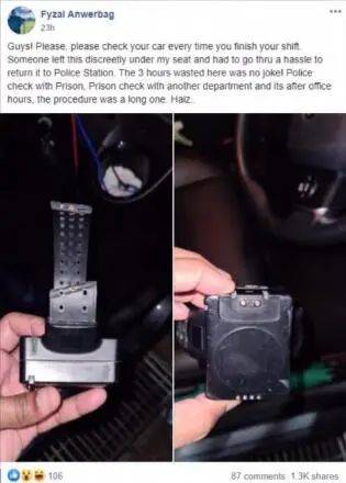 新加坡“滴滴”上发现犯人定位脚环,监控犯人逃逸