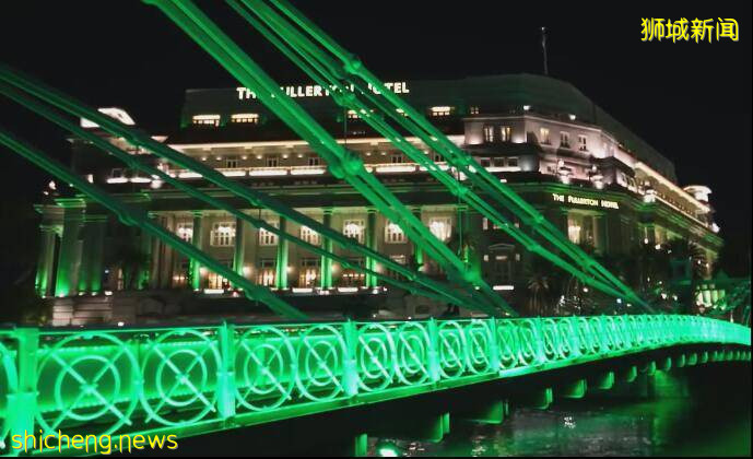 前晚26座地标点亮新加坡,充满希望!一点也看不到疫情的影子