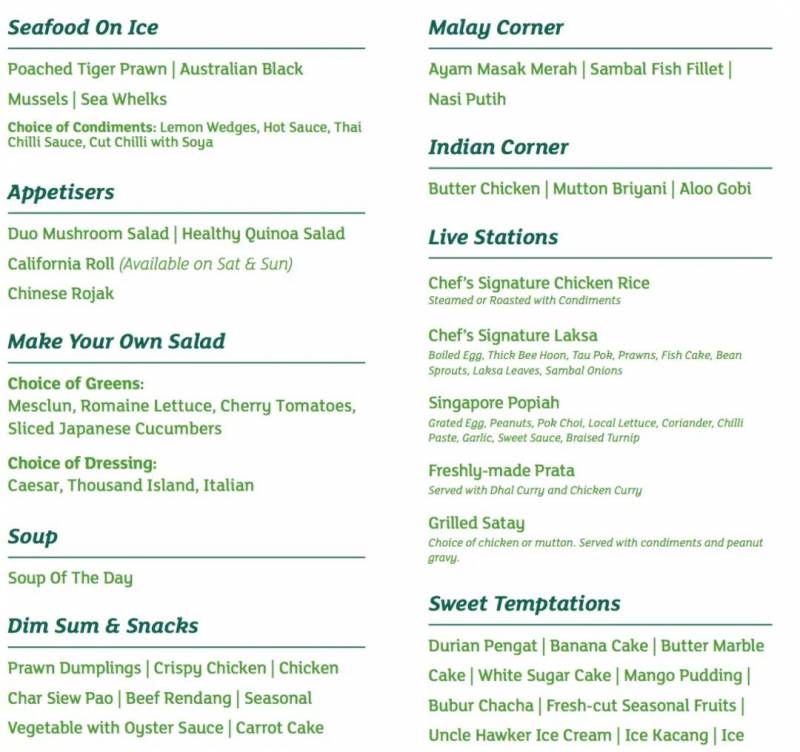 新加坡11月美食折扣！自助餐5折！日料、国菜买一送一