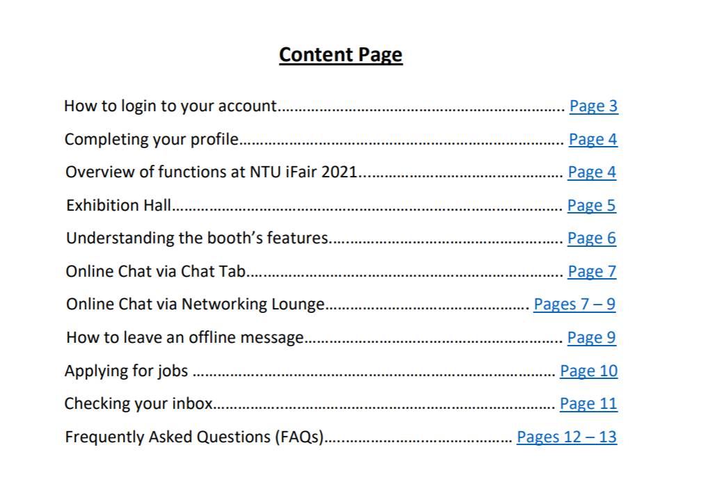 南洋理工大學 2021 線上招聘會 iFair 來襲