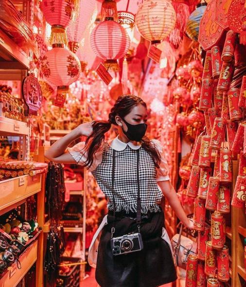 新加坡唐人街解鎖網紅打卡新姿勢,網友:滿滿的豐收味兒