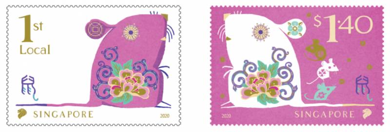 新加坡小胖鼠邮票：可以在新加坡邮局、官网和“春到河畔”游园会上买到