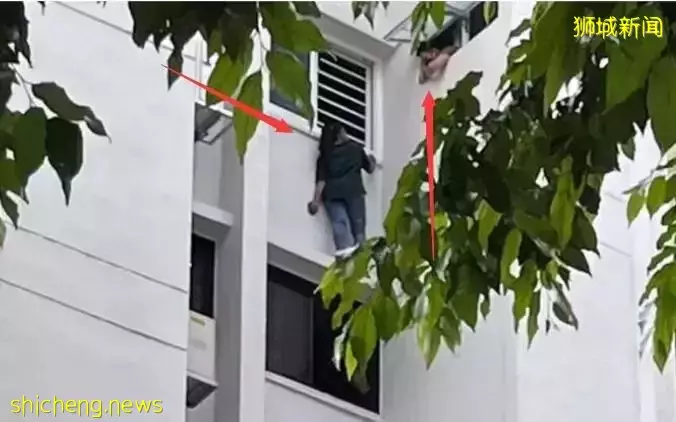 新加坡女佣危站高楼墙沿频频拭泪, 这是被何所逼预跳楼