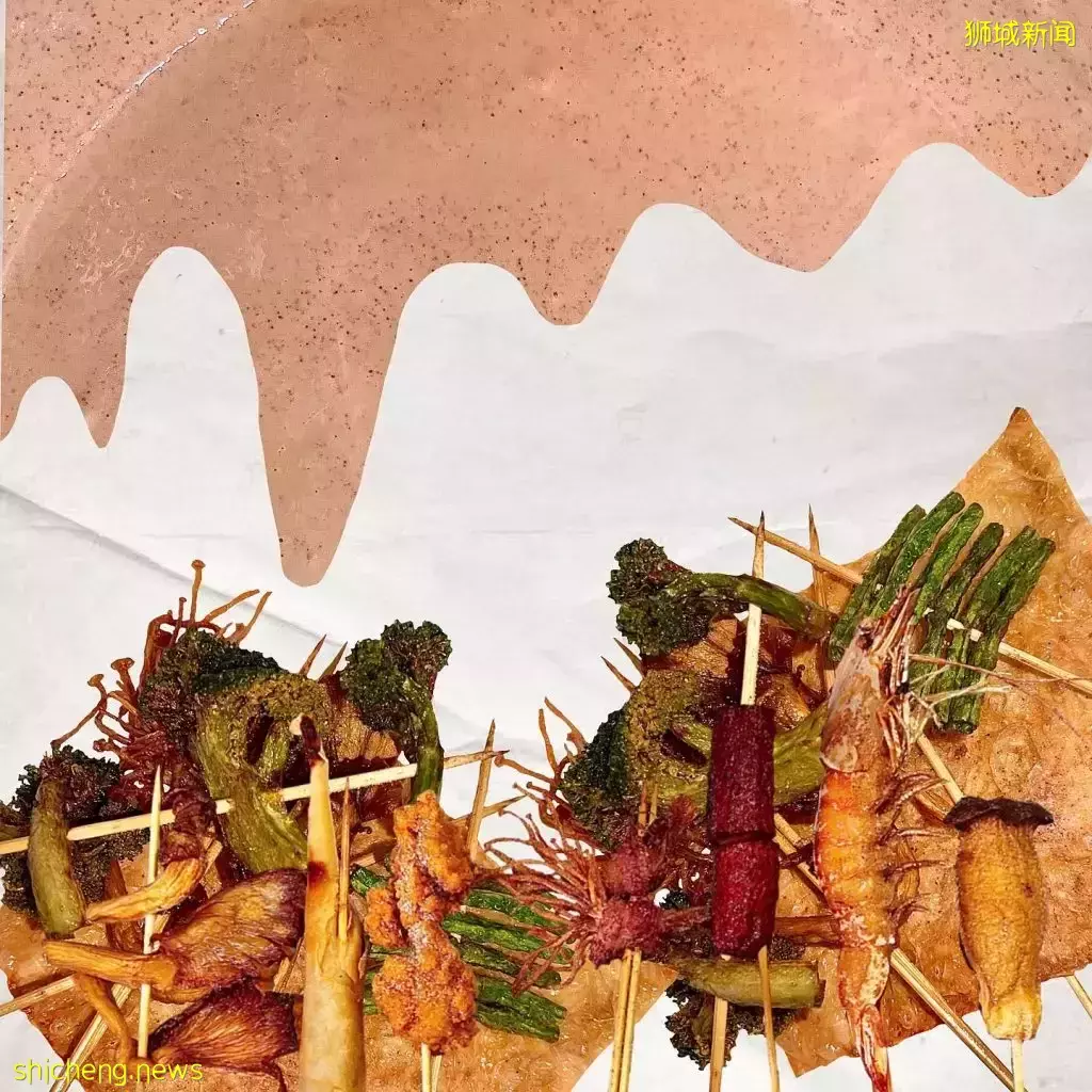 6毛钱每串的Lok Lok摊！还有无限量明太子蛋黄酱哦