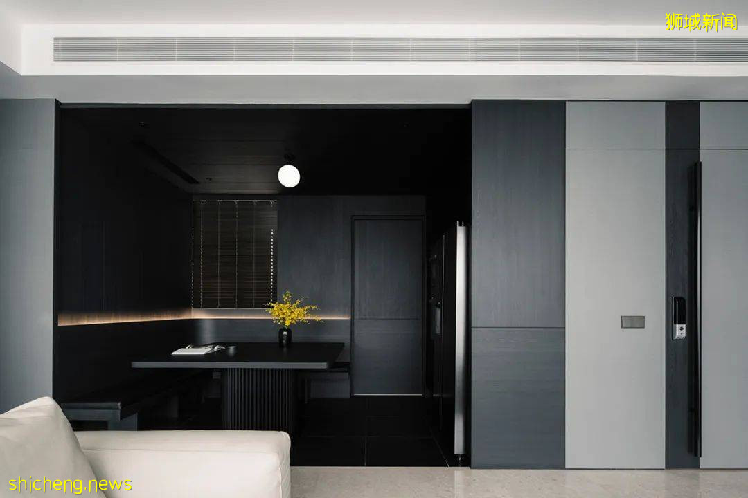 146㎡ 黑色调公寓,打造别样的轻奢感