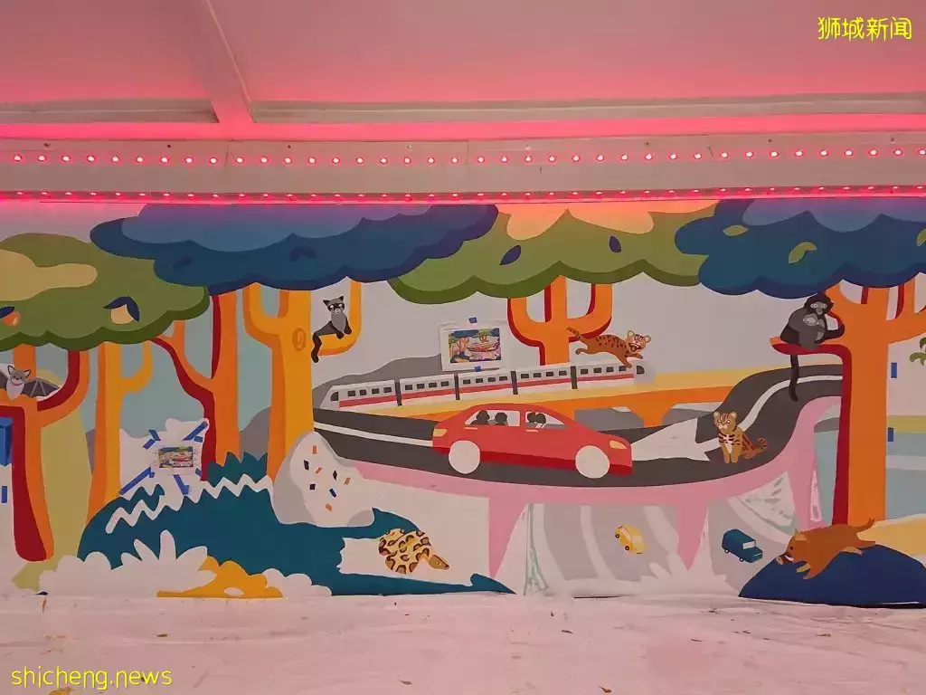 Boat Quay全新豹貓壁畫🐈色彩明亮可愛，提高野生動物保護意識✨限時展示至2023年