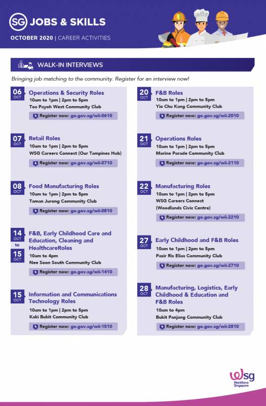 新加坡8月份失业率上升到3.4%,看看10月份都有哪些职业展和招聘机会