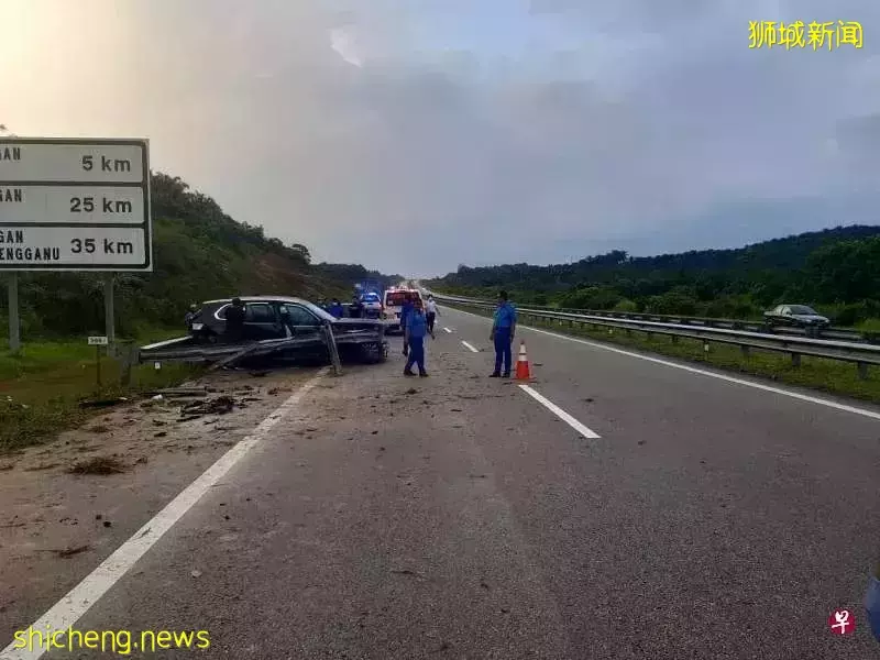 前往热浪岛度假， 宝马车雨天打滑，28岁新加坡女子命丧马来西亚