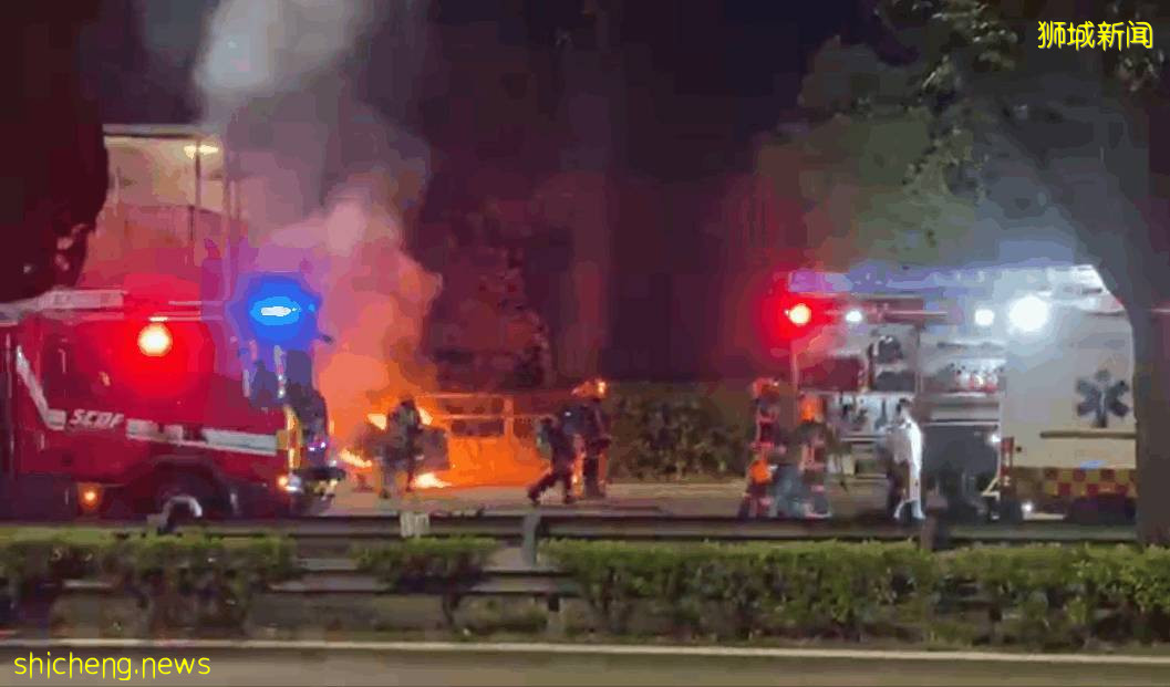 視頻曝光!新加坡多車連撞致1死6傷!羅厘側翻、小車起火濃煙滾滾