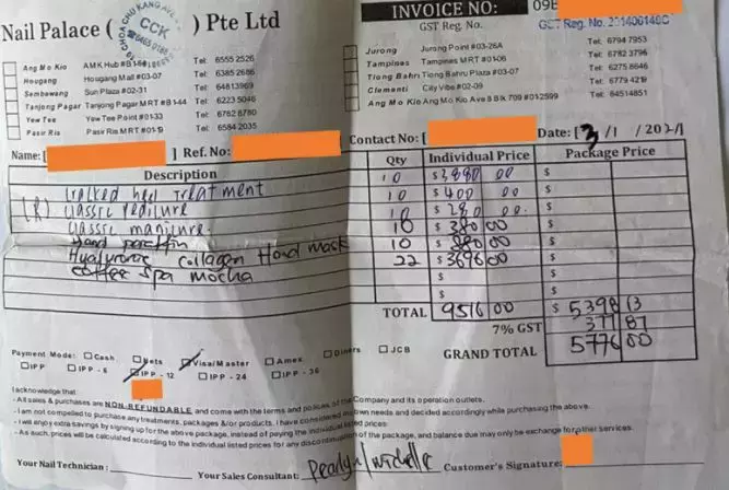 做指甲被推銷簽配套, 總額超過 $80,000 ! 配套近上千元