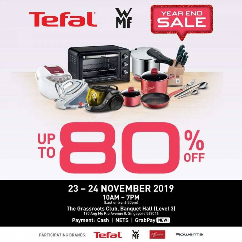 Tefal&WMF年末清仓大促！低至2折、折后5新币起！持家达人们行动起来
