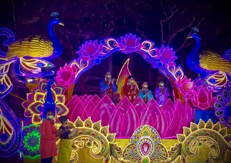 小印度屠妖节亮灯仪式因疫情而改为电视直播,象征点燃希望之灯