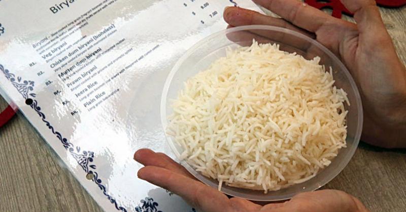 一份白饭竟要7新元 老板：这是印度香米
