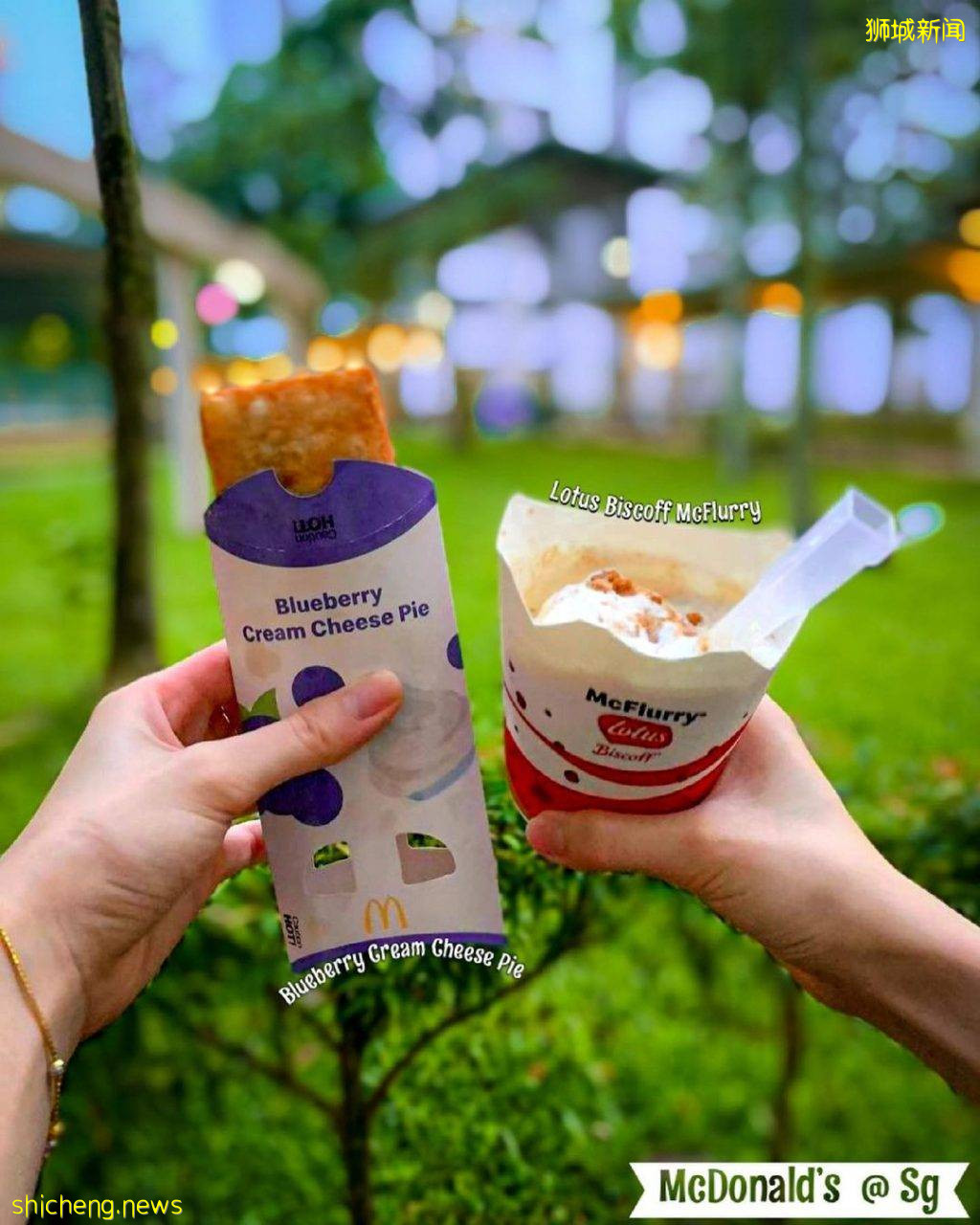 麦当劳双重惊喜👉Lotus Biscoff麦旋风+蓝莓芝士派🍦即日起Happy Meal送DC英雄玩偶😎