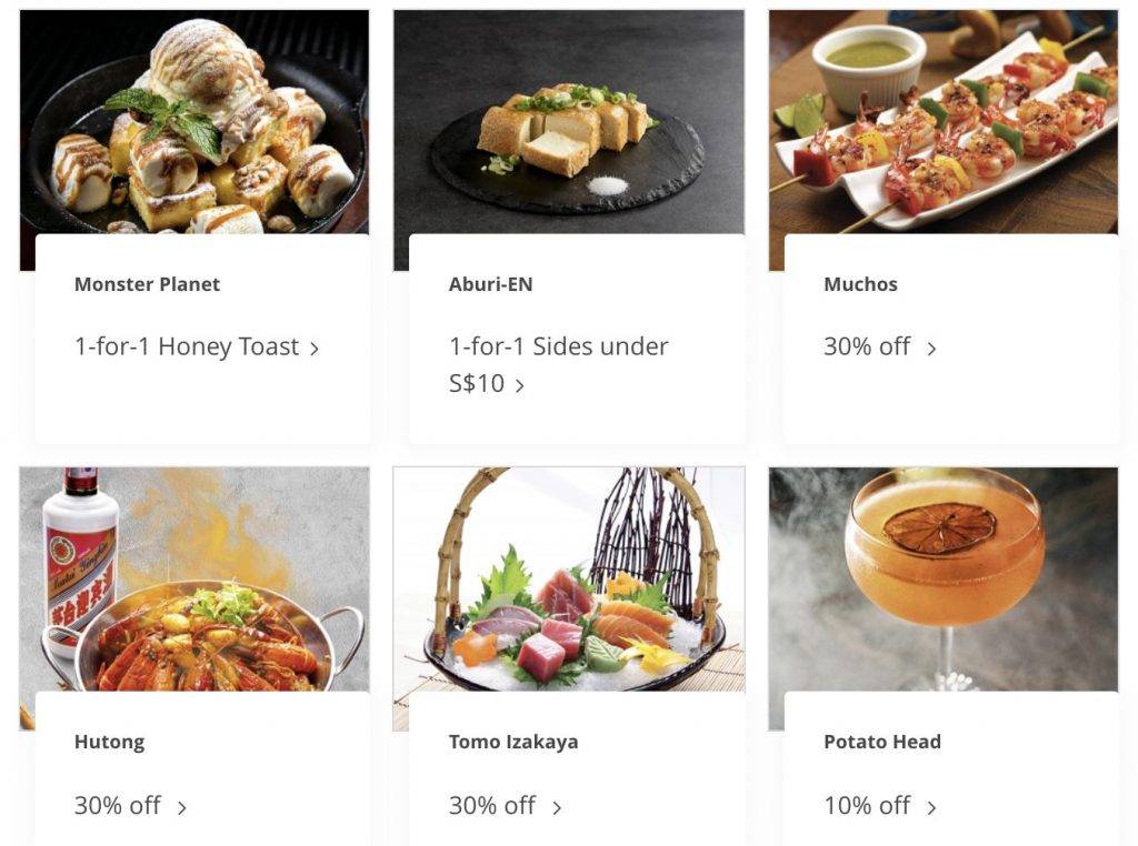 OCBC聯手本地80+家精選餐廳,推出持卡人專屬買一送一、7折優惠!有效期至6月30日