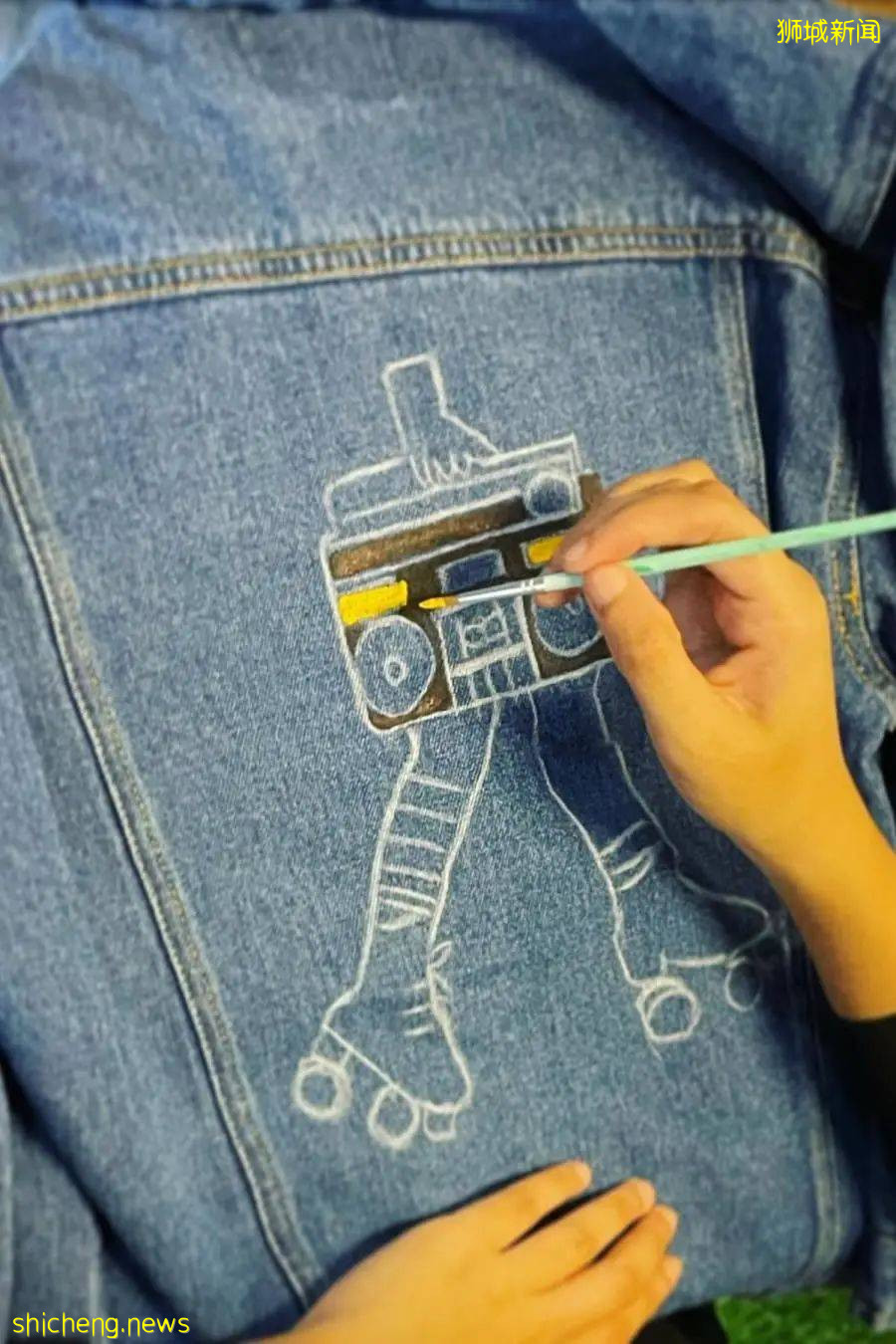 酷！新加坡也能DIY手绘牛仔亲子装啦！4岁以上小朋友就能上手