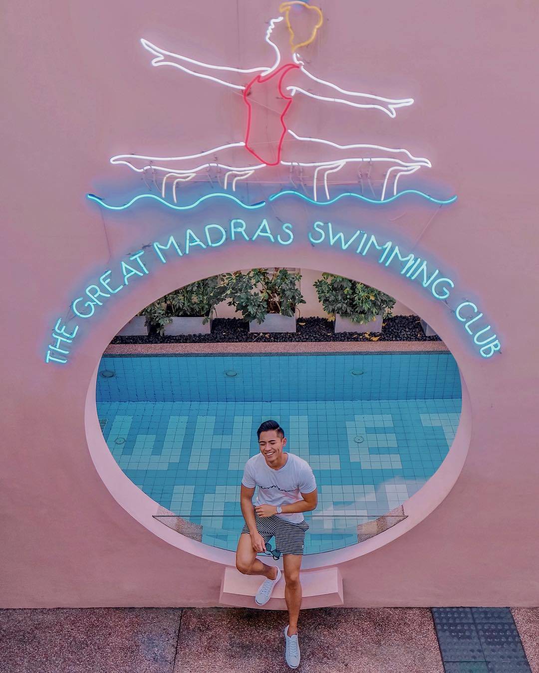 Ins風滿滿📷The Great Madras酒店複古時髦，泳池粉紅外牆超好拍⛱享受國外度假Feel☀