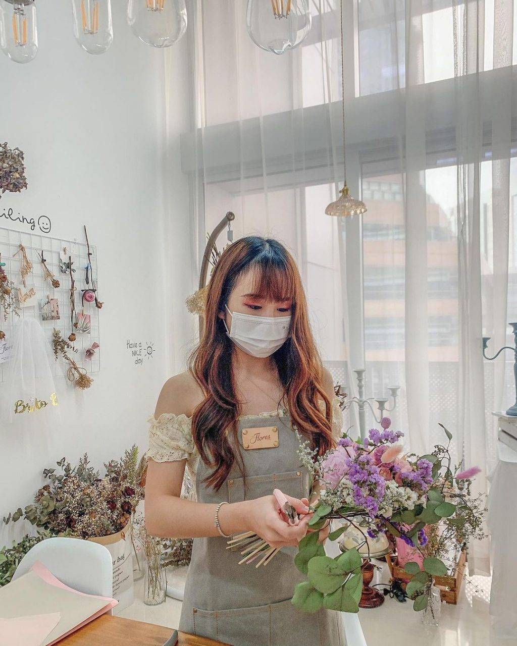 一日花仙子🌸 城市裏的小花園“The Flores Studio”花藝工作坊💐 打造屬于自己的夢幻花束