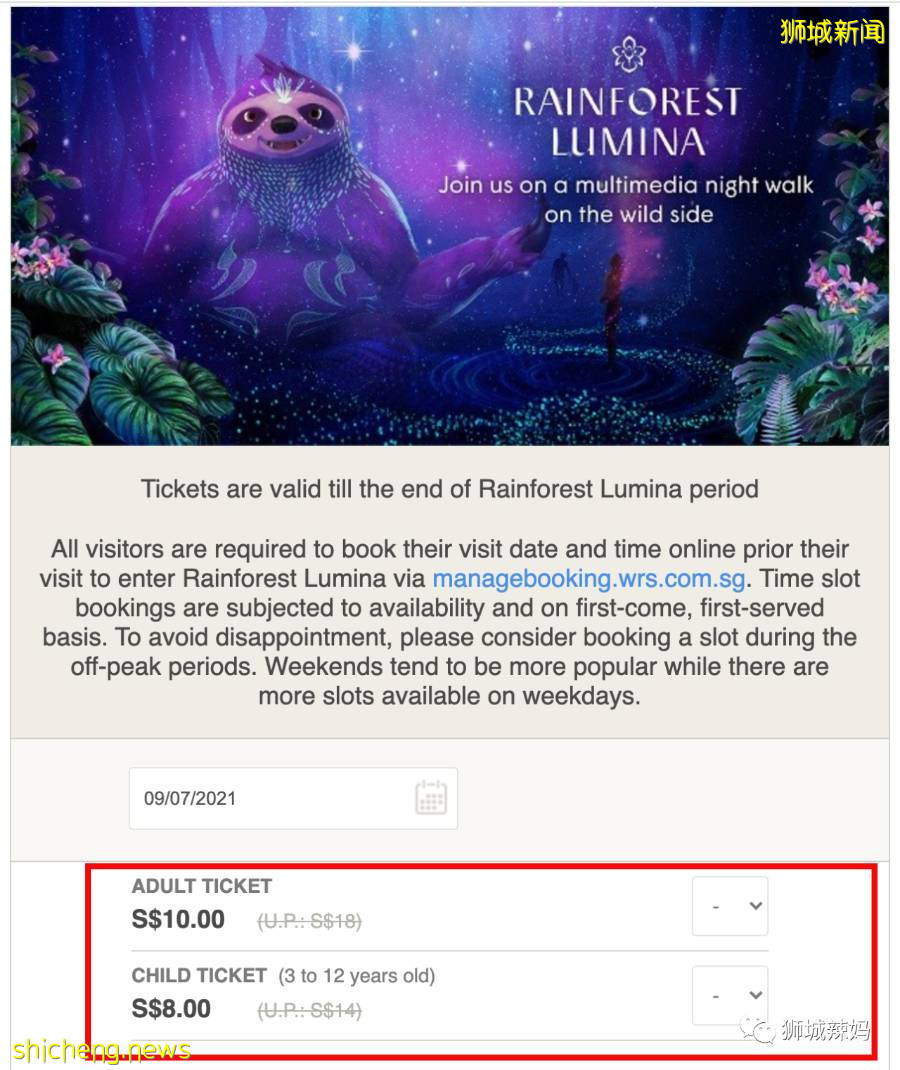 低至S$8！就3天！新加坡動物園“幻光雨林之夜”強勢回歸，亞洲第一夜遊體驗