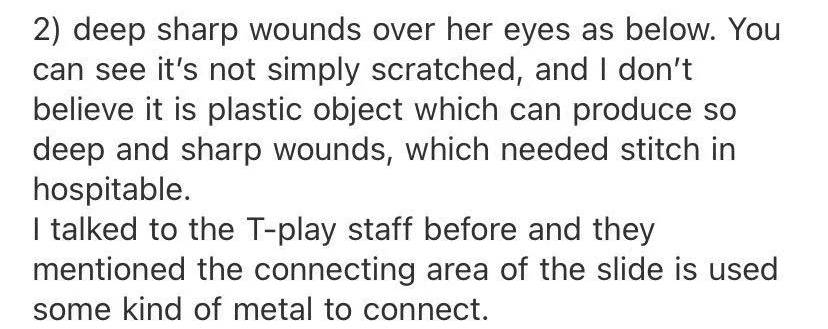 求助:2岁女儿眼睛在新加坡游乐场受重伤!1万多新治疗费!工作人员拒不负责!怎么办
