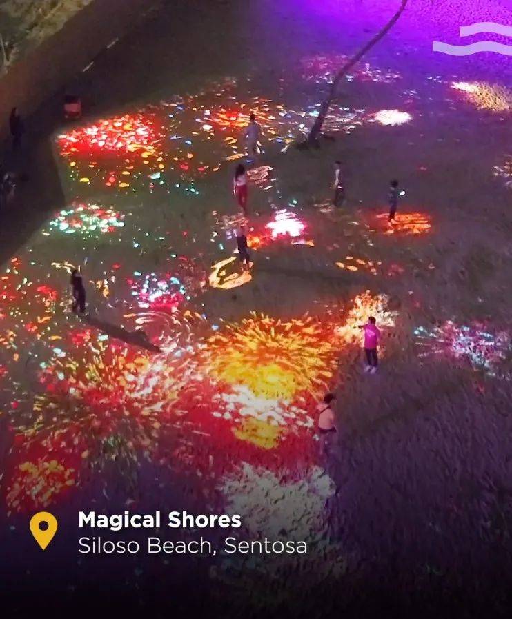 聖淘沙海灘“奇幻燈舞”秀回來了！絢麗缤紛的夢幻世界入場免費