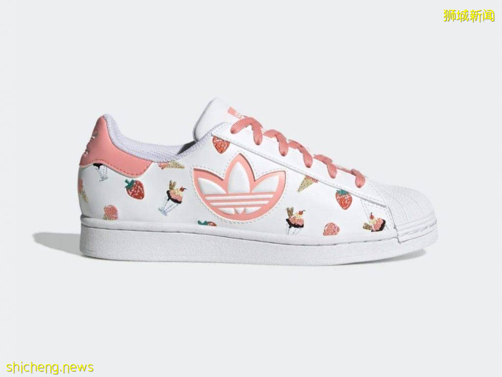 Adidas限量版刺绣Superstar现已开售！超可爱冰激凌🍦、草莓🍓刺绣萌化你的心 