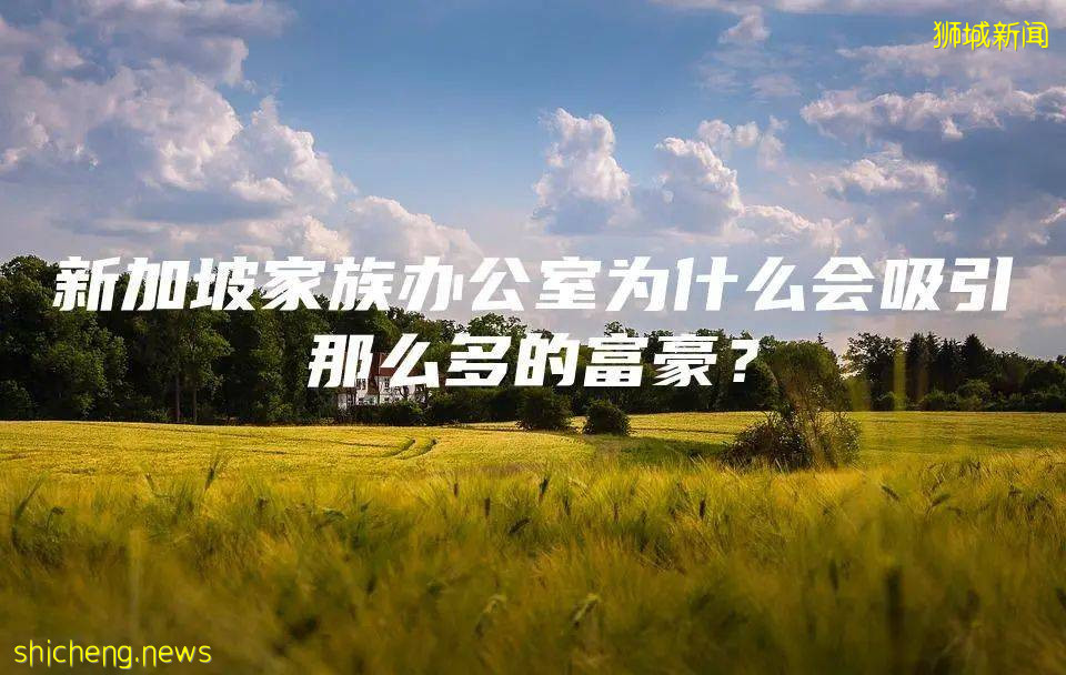 瑞樂深度解析 3年翻4倍,富豪爲何鍾情于新加坡家族辦公室(上)