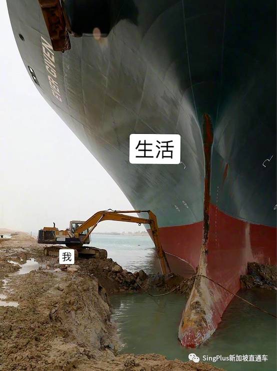 通了！給全世界“添堵”6天後，蘇伊士運河終于通了！新加坡也長舒一口氣