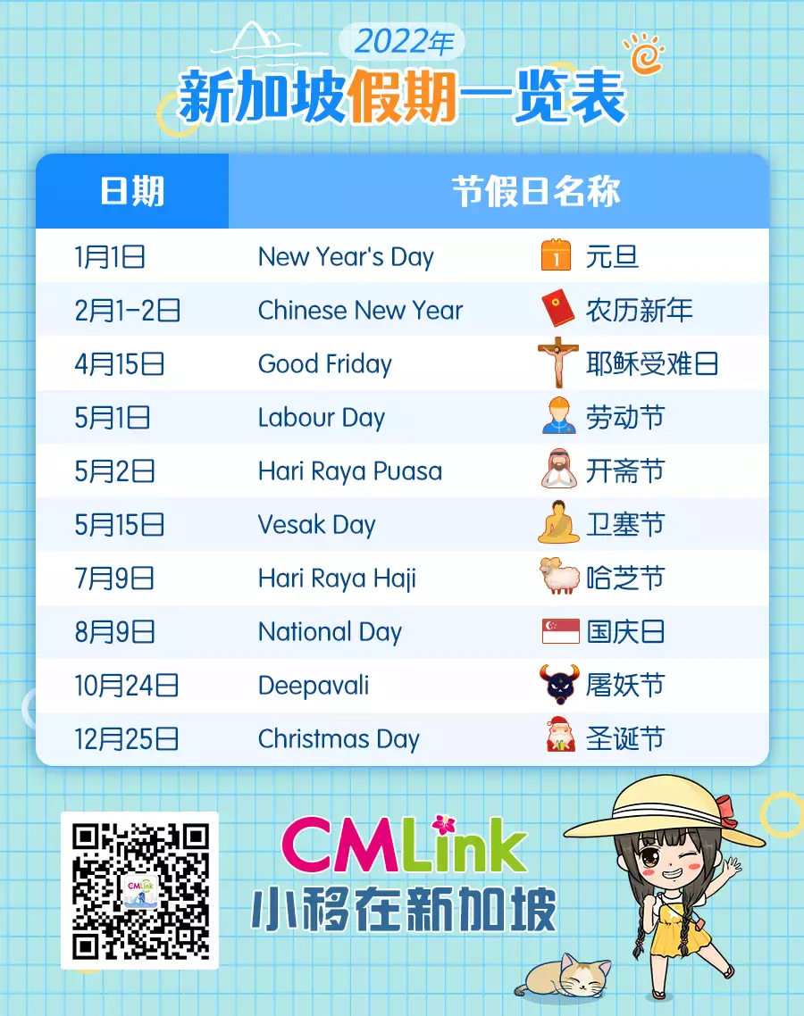 放假通知 @所有人,2022年新加坡拼假指南看這裏