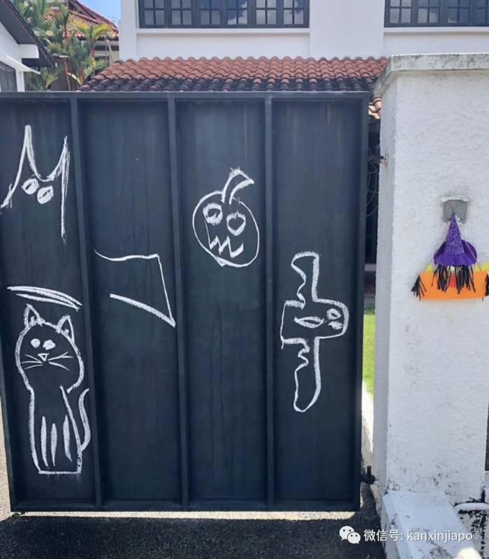 新加坡這條街,前晚出現大量蜘蛛和骷顱頭