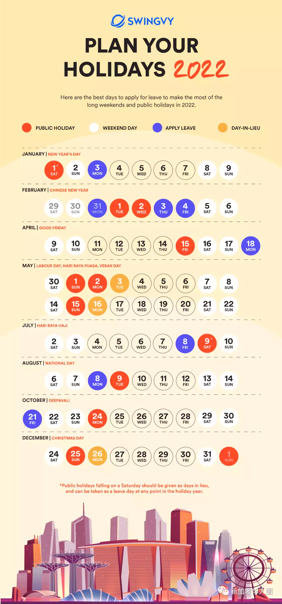 2022年新加坡请假攻略!请假三天可连休9天!小心别让老板看到