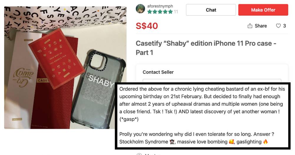 和男友分手後,她在新加坡二手網站上,做了這件事報複他