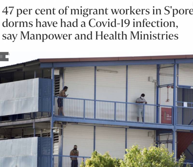 震惊!新加坡竟有一半宿舍客工感染过新冠!网友:要多体谅客工