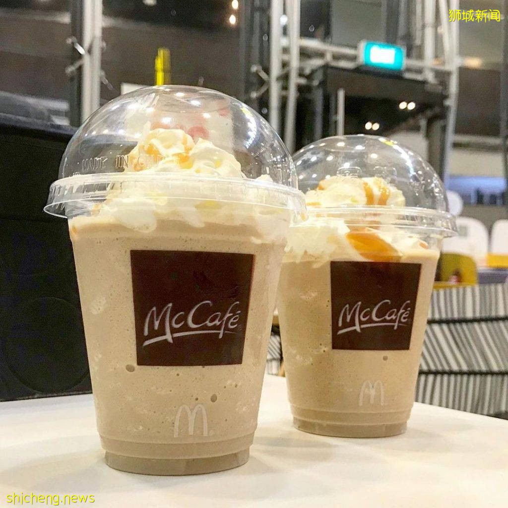截至本周末!McCafe Frappe冰沙系列饮料一杯只需S$2.50太划算啦 🎉 2款招牌饮料任选