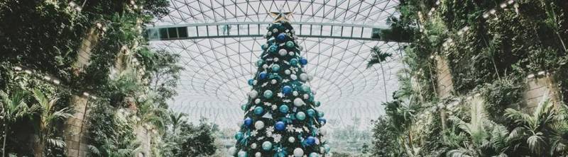 新加坡樟宜機場推出聖誕系列活動，機場搖身變成冰雪遊樂園