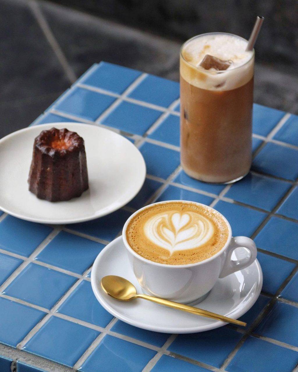 就在安祥山‼无招牌宝蓝色咖啡小店Maxi Coffee Bar☕浓郁好味道,喝了以后念念不忘💘